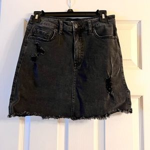 denim black skirt